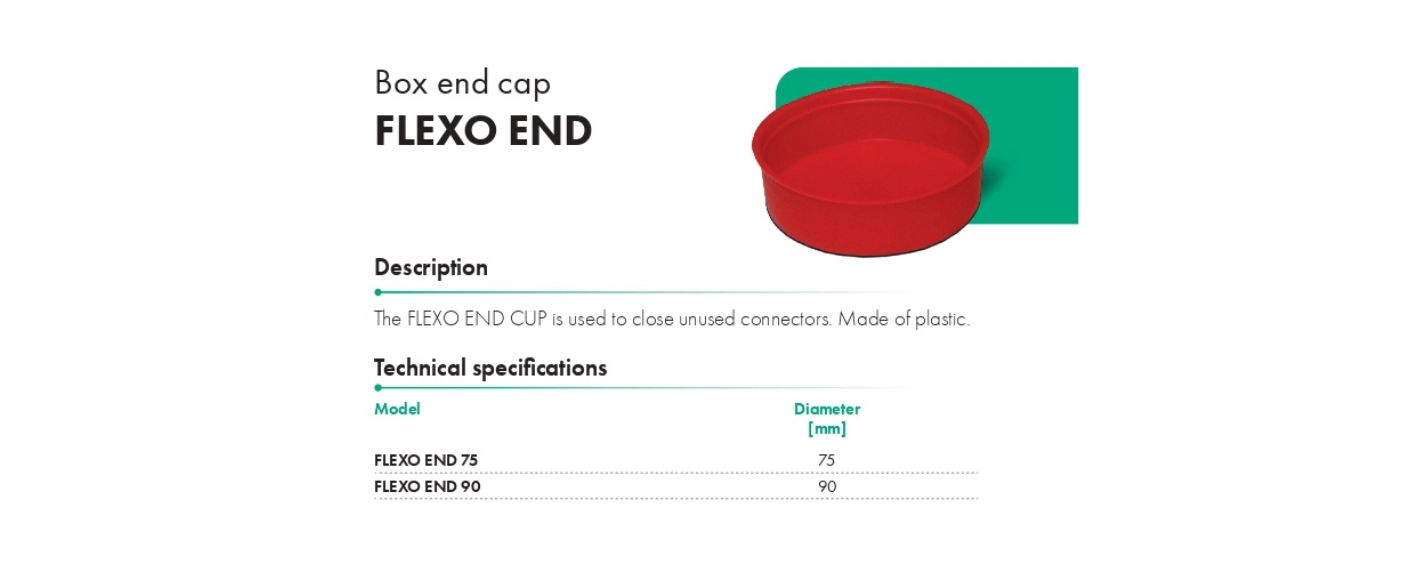 Box end cap FLEXO END