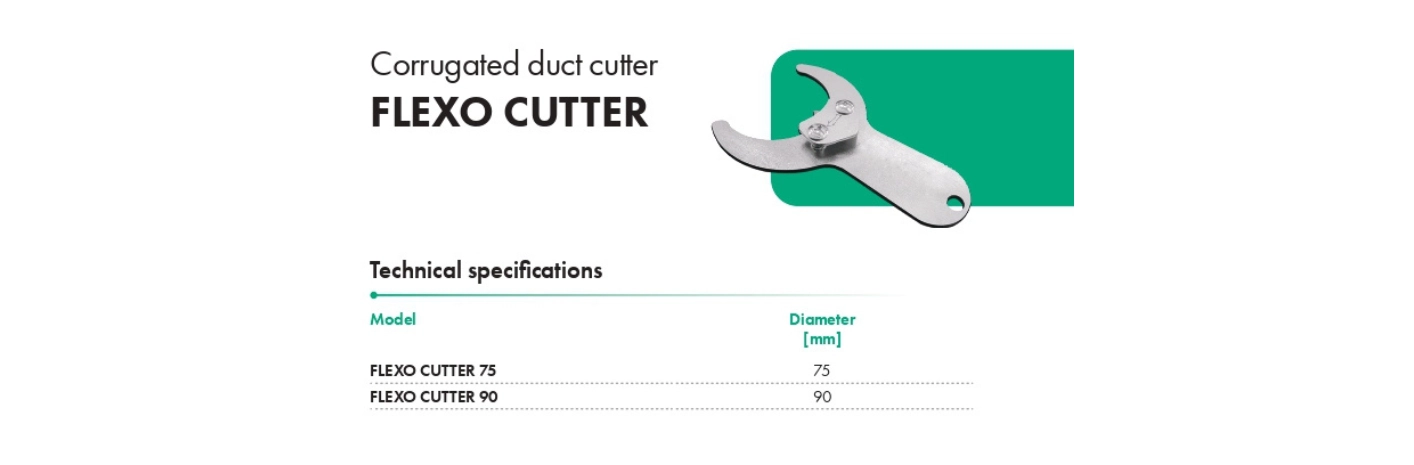 Corrugated duct cutter FLEXO CUTTER