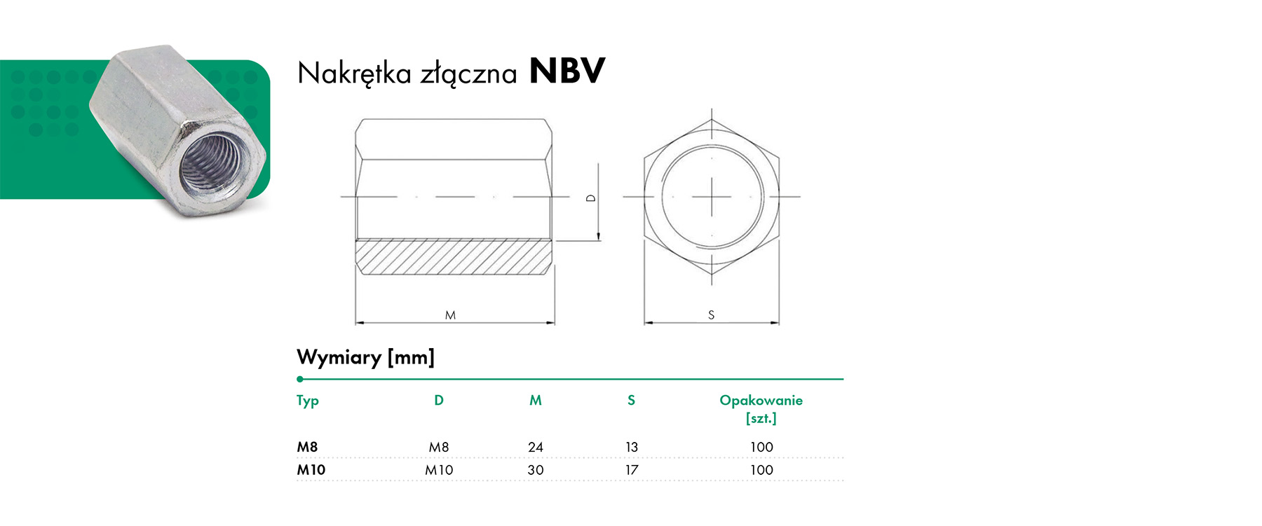 Nakrętka złączna NBV HAVACO