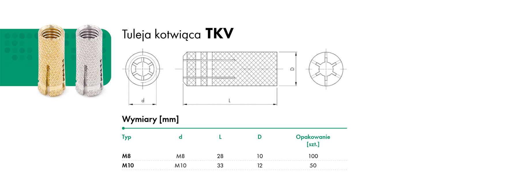 Tuleja kotwiąca TKV HAVACO