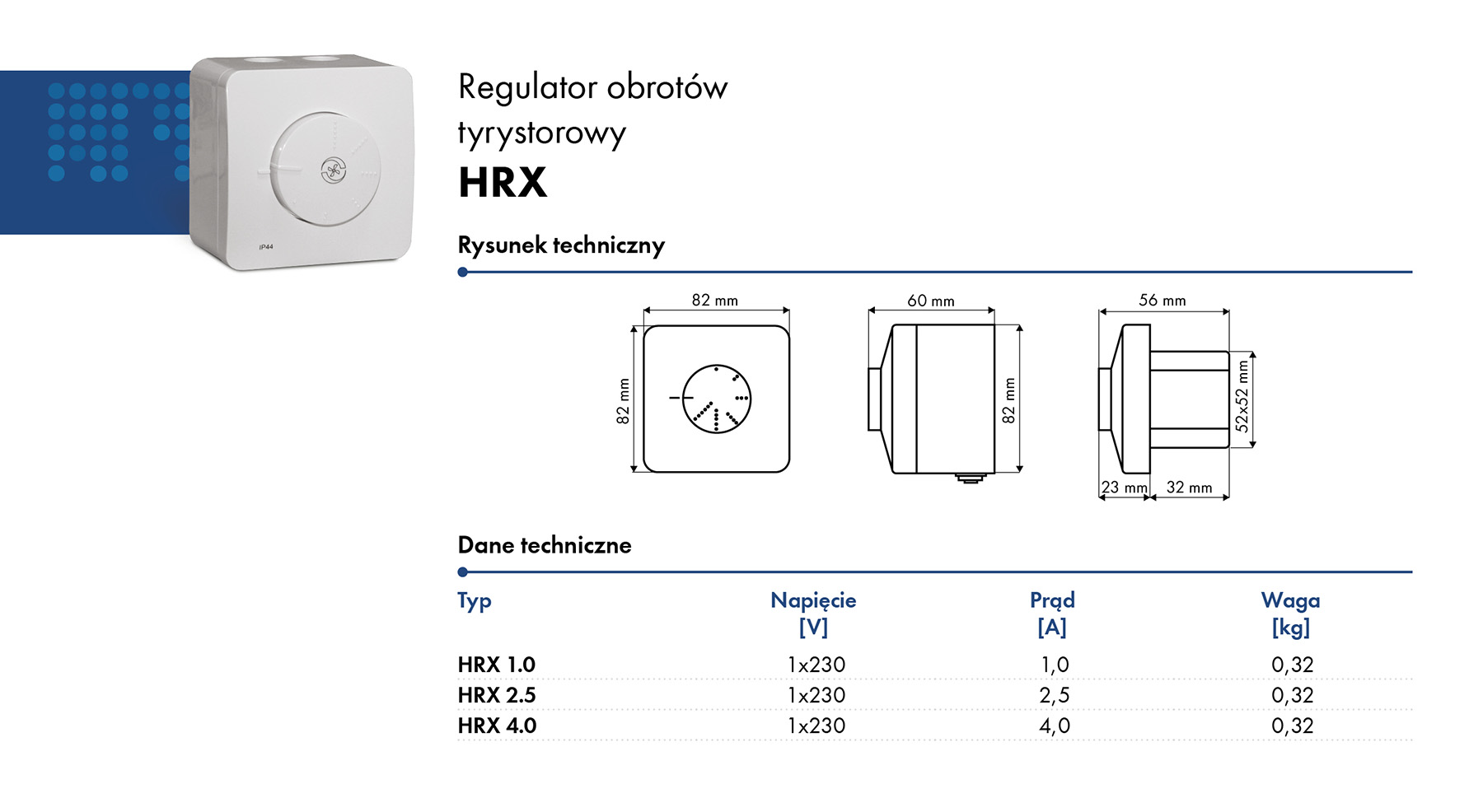 Regulator wydajności HRX HAVACO